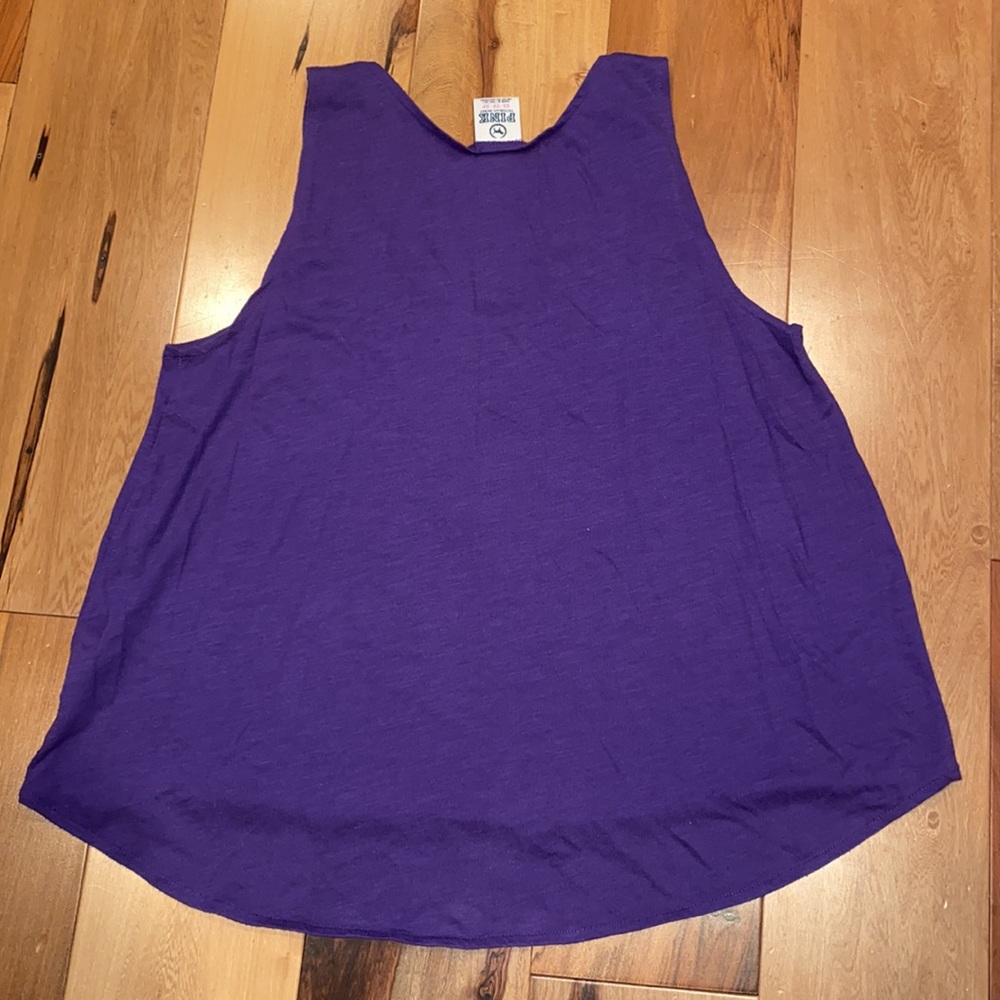 LIKE NEW~VICTORIAS SECRET PINK PURPLE TANK TOP~XS - Picture 4 of 4